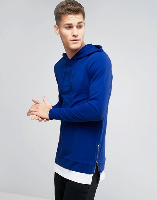 Muscle Hoodie With Side Zips